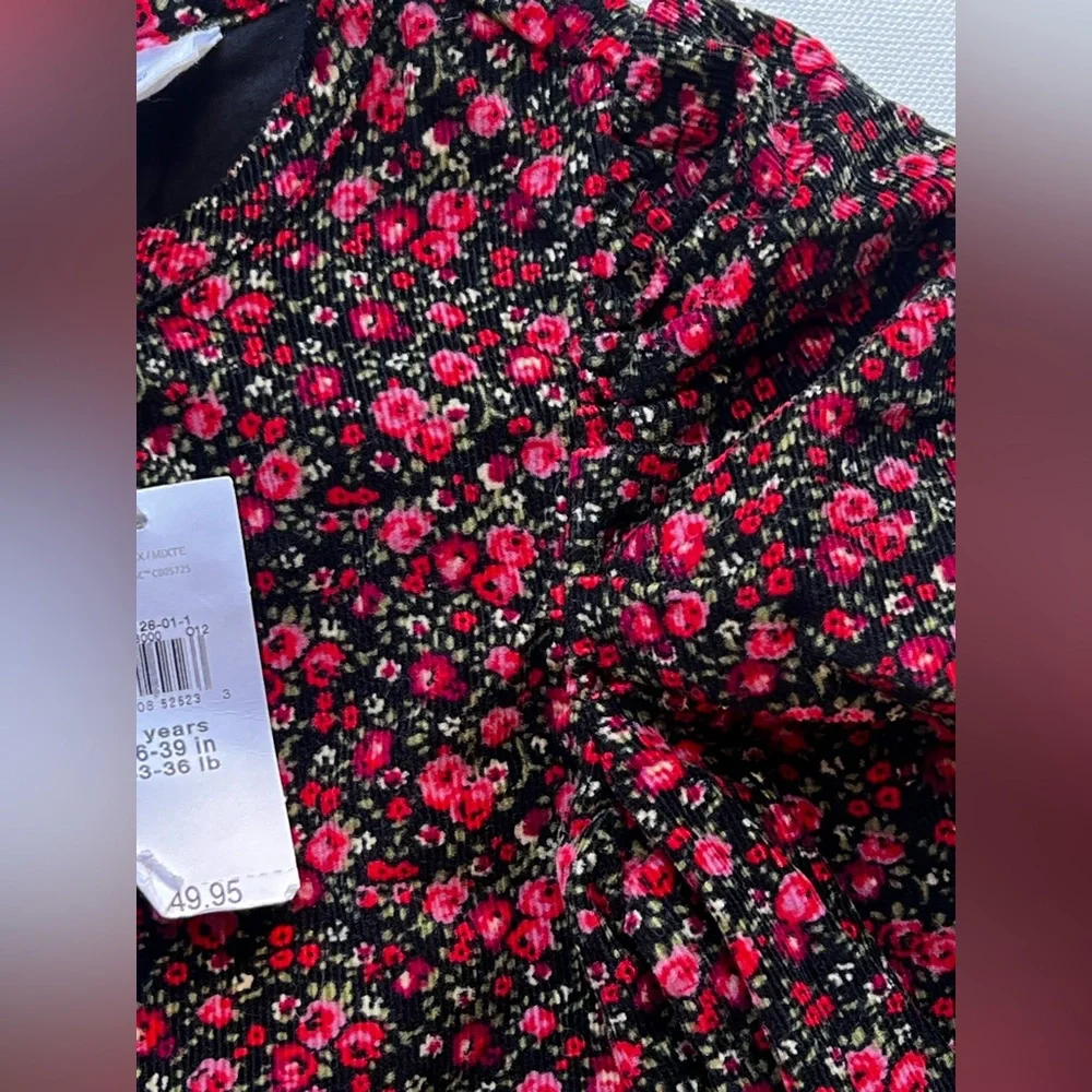 Gap kids Toddler Puff Floral print Corduroy Dress NWT